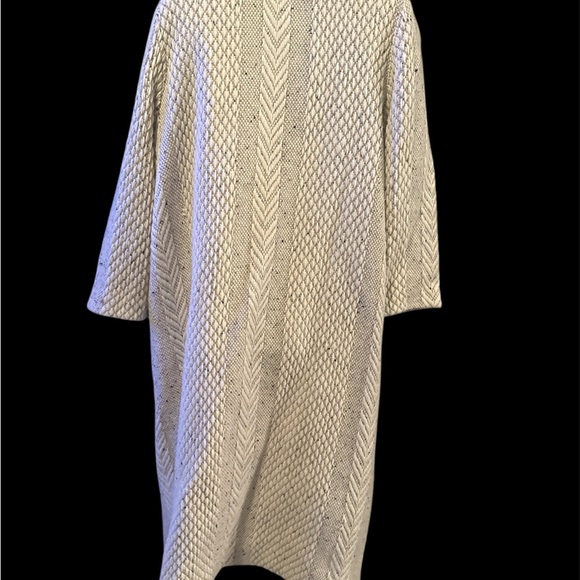 Branigan Weavers Irish wool tweed sweater coat & scarf 49” long knit coat - Picture 2 of 11
